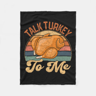 Sprich die Türkei mit mir Leg Day Funny Erntedank Fleecedecke