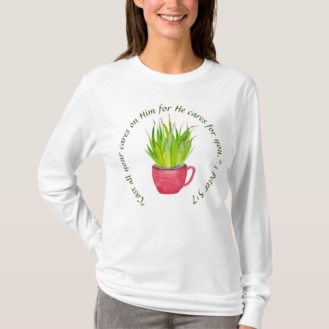 Sprich Jesus Sukkulenten T-Shirt (Vorderseite)