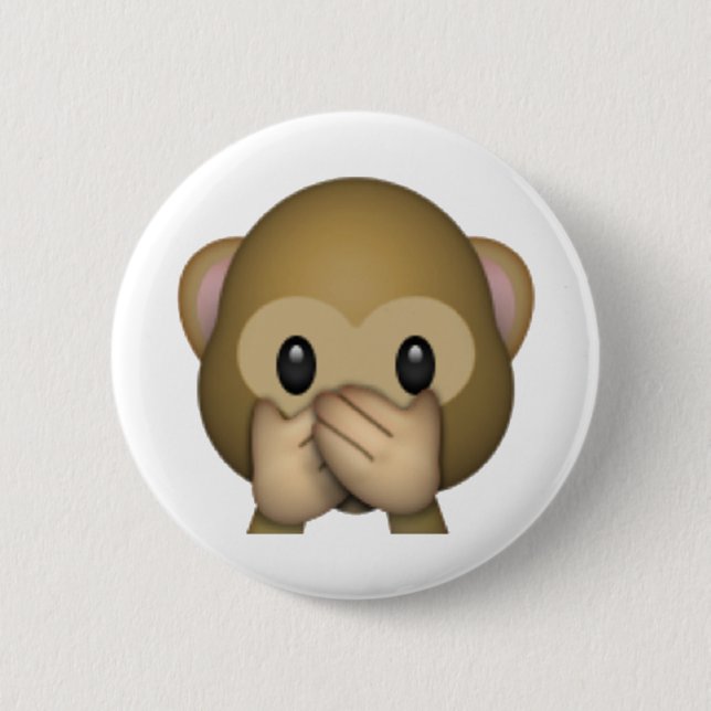 Sprich kein böser Affe - Emoji Button (Vorderseite)