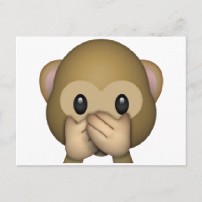 Sprich kein böser Affe - Emoji Postkarte (Vorderseite)