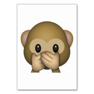 Sprich kein böser Affe - Emoji Tischnummer