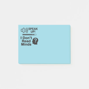 Sprich Klartext – Ich kann nicht Gedankenlesen Lus Post-it Klebezettel