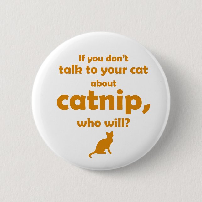 "Sprich mit deiner Katze..." Button (Vorderseite)