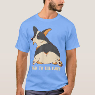 Sprich mit dem flauschigen lustigen schwarzen Drei T-Shirt
