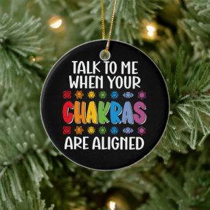 Sprich mit mir, wenn deine Chakras sich ausrichten Keramik Ornament