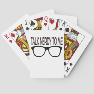 Sprich Nerdy mit mir mit Black Geek Brillen Spielkarten