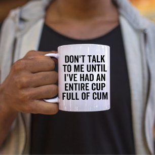 Sprich nicht mit mir, bis ich einen ganzen Cup-Rud Zweifarbige Tasse
