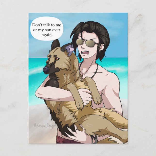 Sprich nicht mit mir oder meiner Son Card Postkarte (Vorderseite)