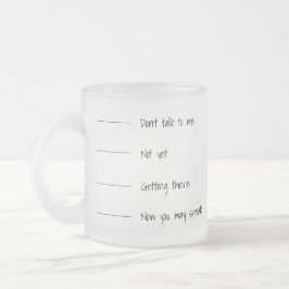 Sprich oder rede nicht mit mir lustig mattglastasse