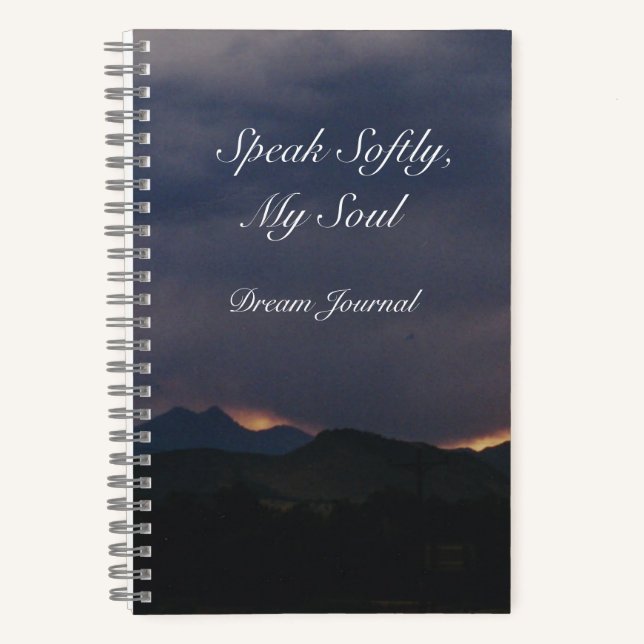 "Sprich sanft, mein Soul" Notizbuch (Vorderseite)