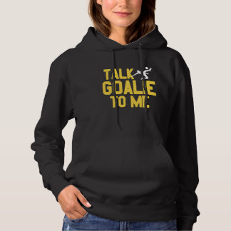 Sprich Torwart zu mir Retro-Fußballspieler-Geschen Hoodie
