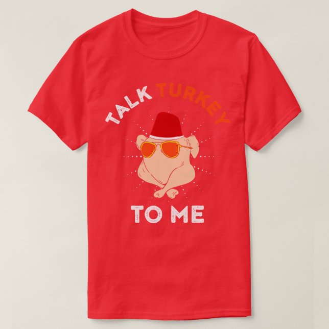 Sprich Türkei mit mir Leg Day Funny Erntedank Männ T-Shirt (Design vorne)