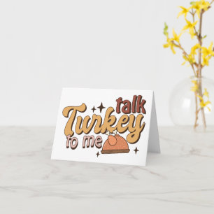 Sprich Türkisch mit mir Lustiges Retro-Thanksgivin Karte