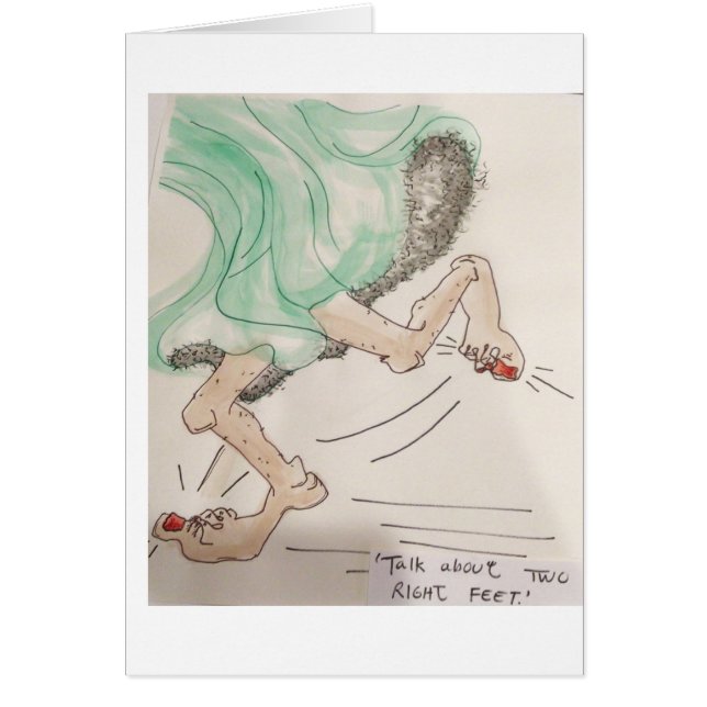 Sprich über zwei rechte Füße! (Vorne)