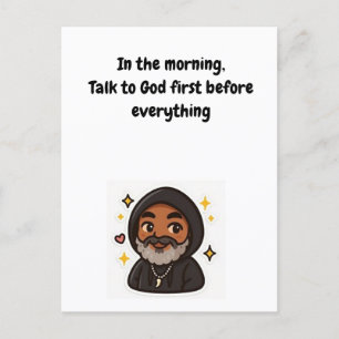 „Sprich zuerst mit Gott“ Inspirationskarte Postkarte