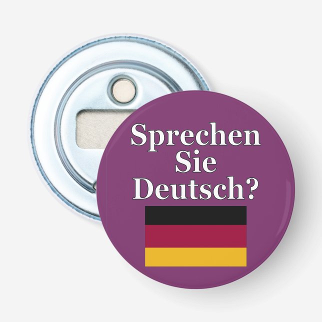 Sprichst du Deutsch? Auf Deutsch. Flag Flaschenöffner (Vorderseite)
