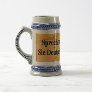Sprichst du Deutsch? Auf Deutsch. Flaggenbf Bierglas