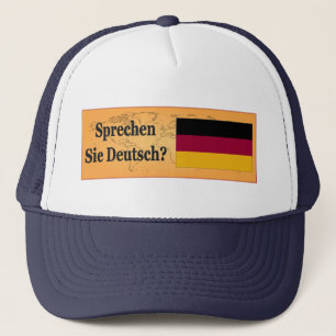 Sprichst du Deutsch? Auf Deutsch. Flaggenbf Truckerkappe