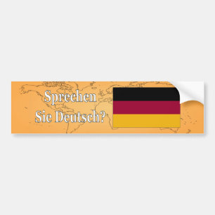 Sprichst du Deutsch? Auf Deutsch. Flaggenwanne Autoaufkleber