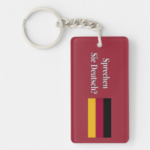 Sprichst du Deutsch? Auf Deutsch. Flaggenwanne Schlüsselanhänger