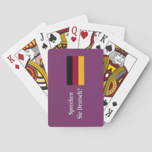 Sprichst du Deutsch? Auf Deutsch. Flaggenwanne Spielkarten