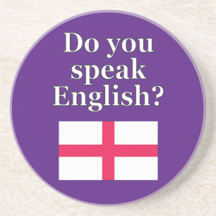 "Sprichst du Englisch?" auf Englisch. Flag Getränkeuntersetzer