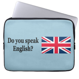 Sprichst du Englisch? Auf Englisch. Flaggenbf Laptopschutzhülle