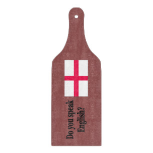 Sprichst du Englisch in Englisch.Flag bf? Schneidebrett