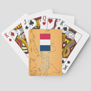 Sprichst du Französisch? Auf Französisch. Flaggenw Spielkarten
