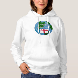 Sprichst du Georgisch? Auf Georgisch. Flagge & Glo Hoodie