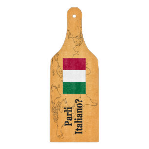 Sprichst du Italienisch? Italienisch. Flaggenbf Schneidebrett