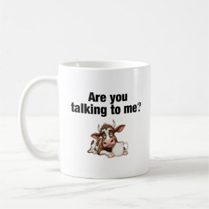 Sprichst du mit mir? Funny Cow Kaffeetasse