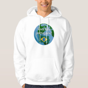 Sprichst du Portugiesisch? Auf Portugiesisch. Flag Hoodie