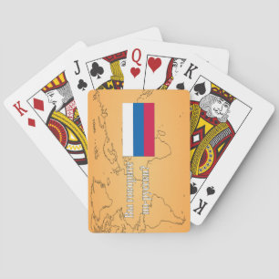 Sprichst du Russisch? Auf Russisch. Flaggenwanne Spielkarten