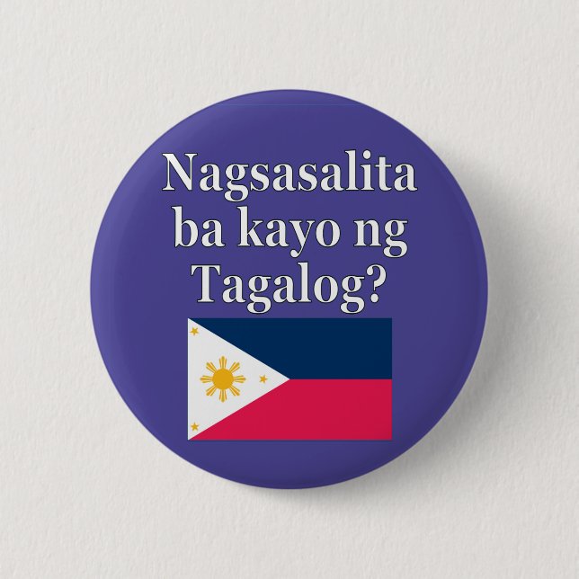 Sprichst du Tagalog? In Tagalog. Flag Button (Vorderseite)