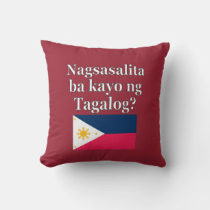 Sprichst du Tagalog? In Tagalog. Flag Kissen