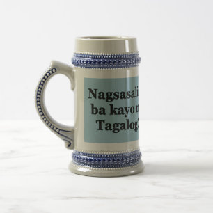 Sprichst du Tagalog? In Tagalog. Flaggenbf Bierglas