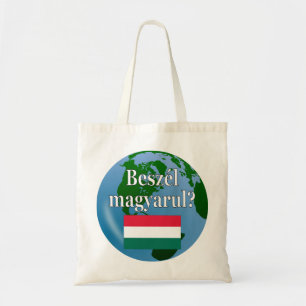 Sprichst du Ungarisch? Auf Ungarisch. Flagge & Glo Tragetasche
