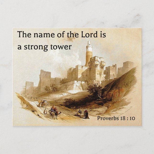 Sprichwort 18: 10 auf einem alten Lithograph von J Postkarte (Vorderseite)