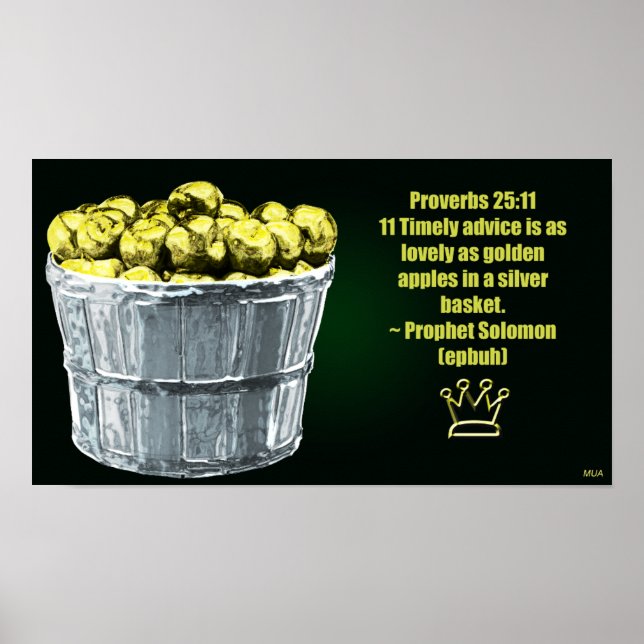Sprichwort 25:11 Poster (Vorne)