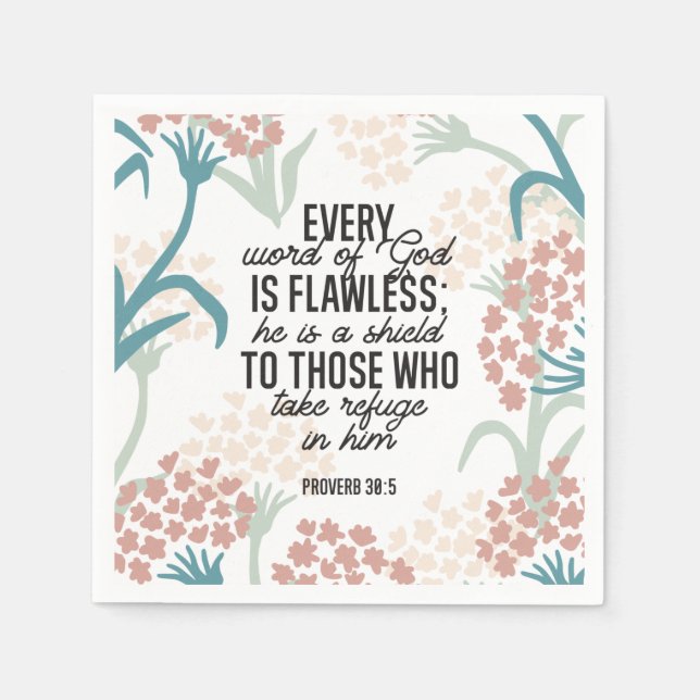 Sprichwort 30:5 Bibelverse Serviette (Vorderseite)