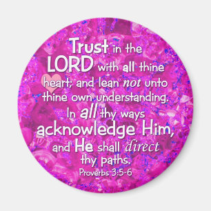Sprichwort-3:5 - 6 KJV Vertrauen im Lord Magnet