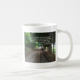 Sprichwort-3:5 - christliches Vers-Plakat der Kaffeetasse