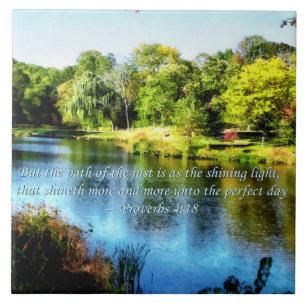 Sprichwort 4:18 Pfad des Gerechten Fliese