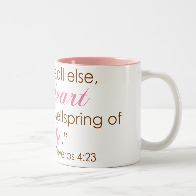 Sprichwort-4:23 Zweifarbige Tasse (Rechts)