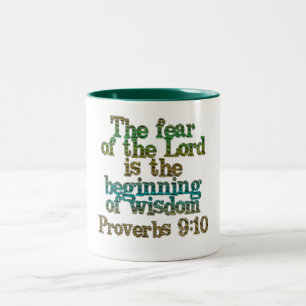 Sprichwort-9:10 Zweifarbige Tasse