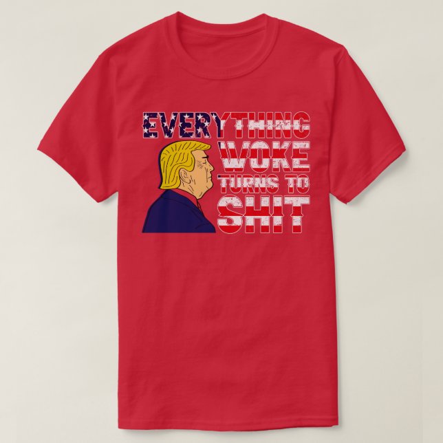 Sprichwort Alles Geweckt wird zum politischen Humo T-Shirt (Design vorne)