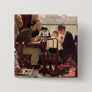 Sprichwort-Anmut durch Norman Rockwell Button