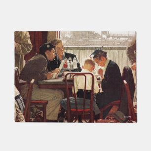 Sprichwort-Anmut durch Norman Rockwell Fußmatte