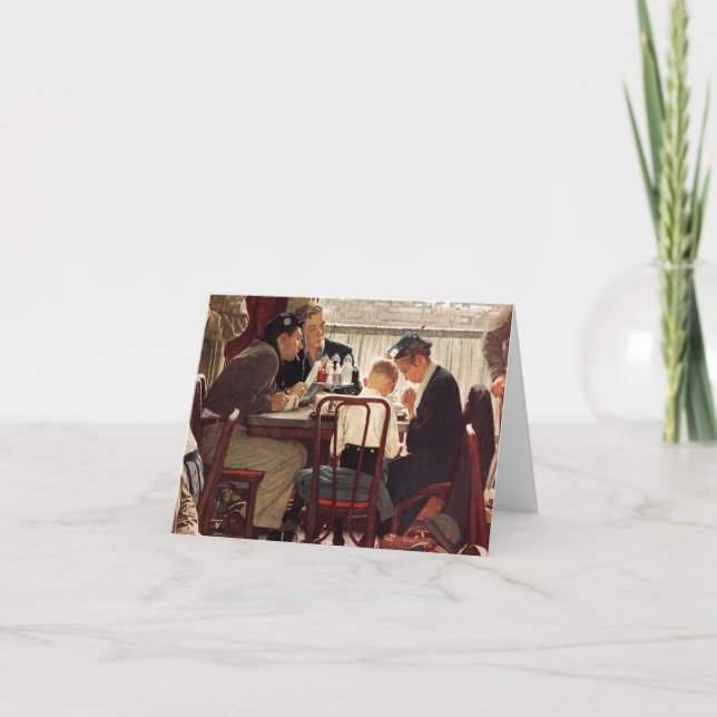 Sprichwort-Anmut durch Norman Rockwell Karte (Vorderseite)